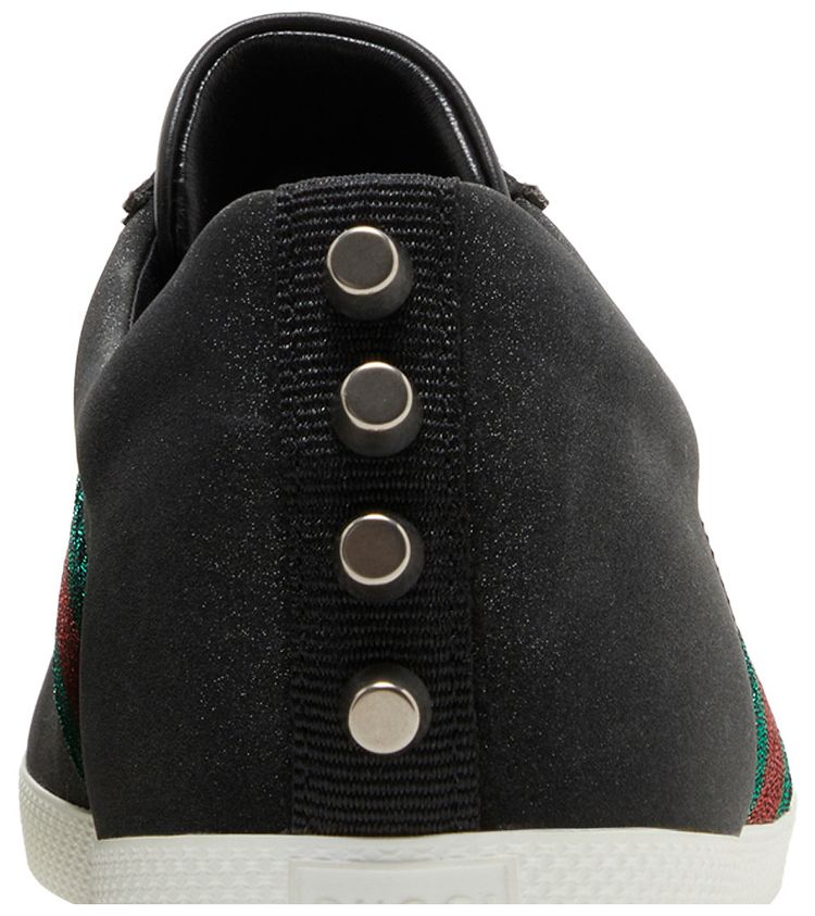 Gucci Glitter Web Stud Low Black