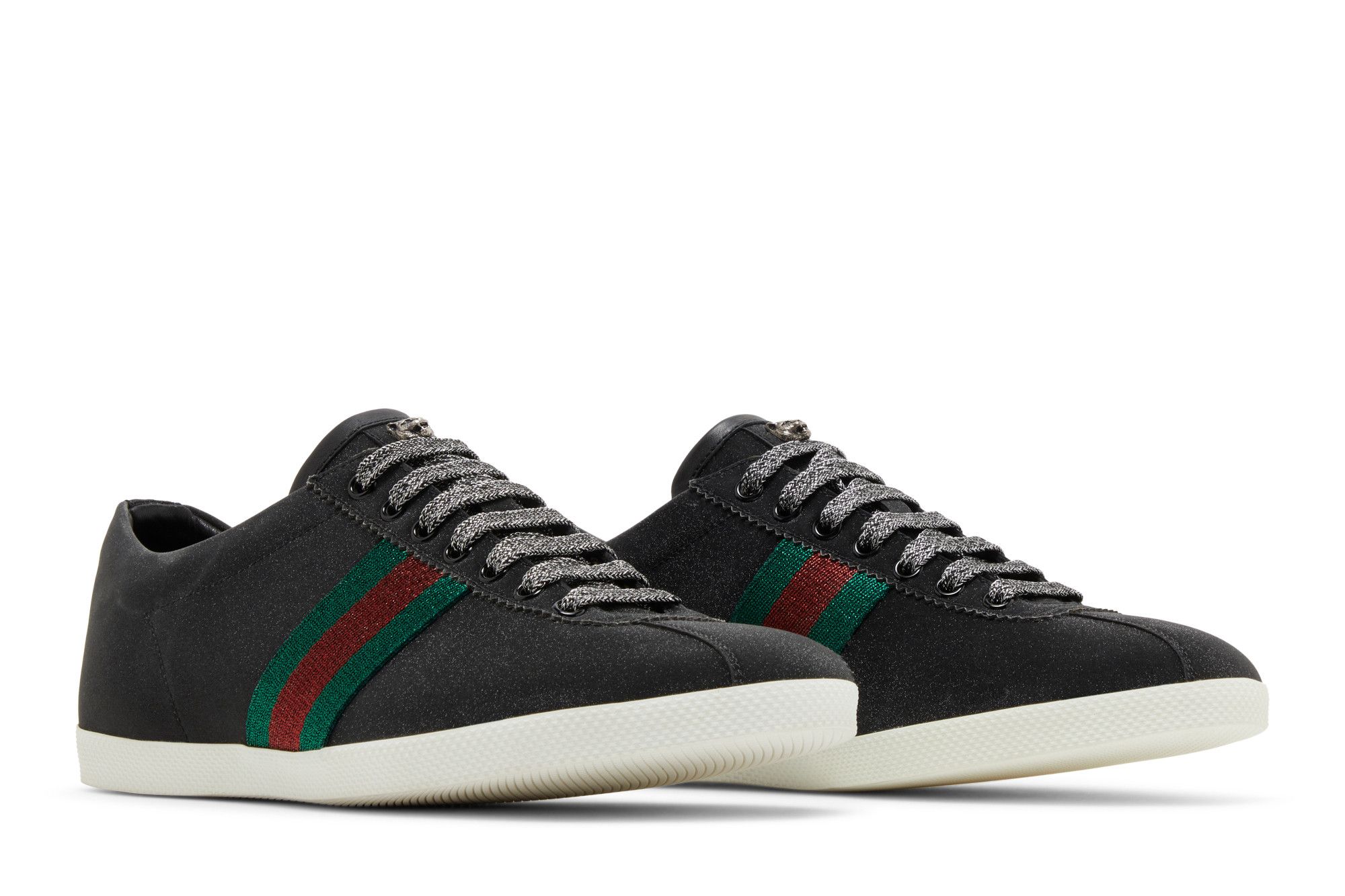 Black glitter gucci sneakers clearance