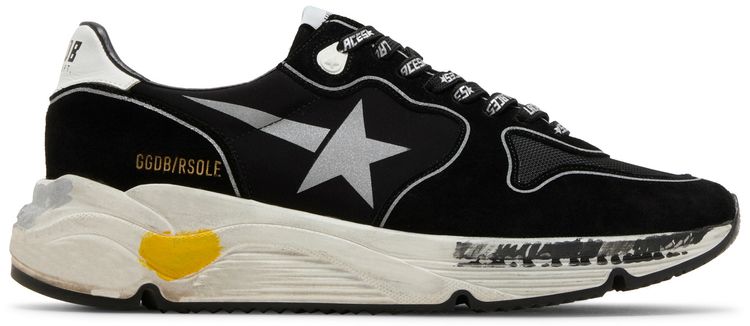 Golden Goose Running Sole Black Silver