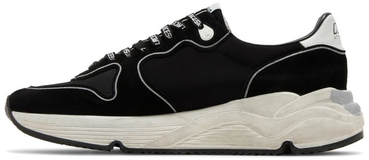 Golden Goose Running Sole Black Silver
