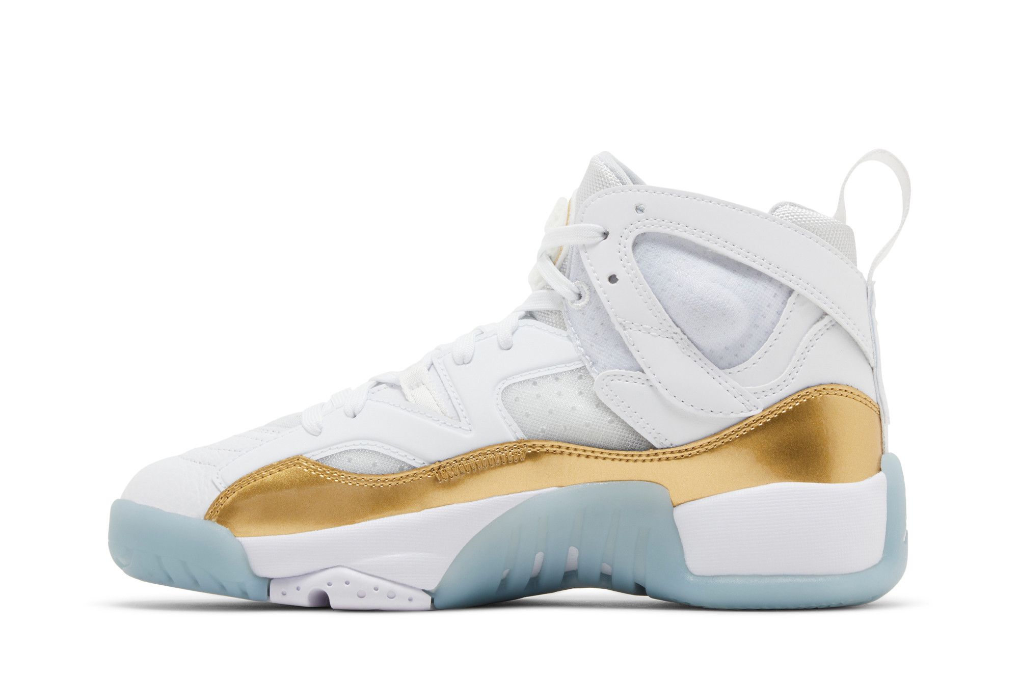 Buy Wmns Jumpman Two Trey White Metallic Gold DR9631 107 GOAT CA