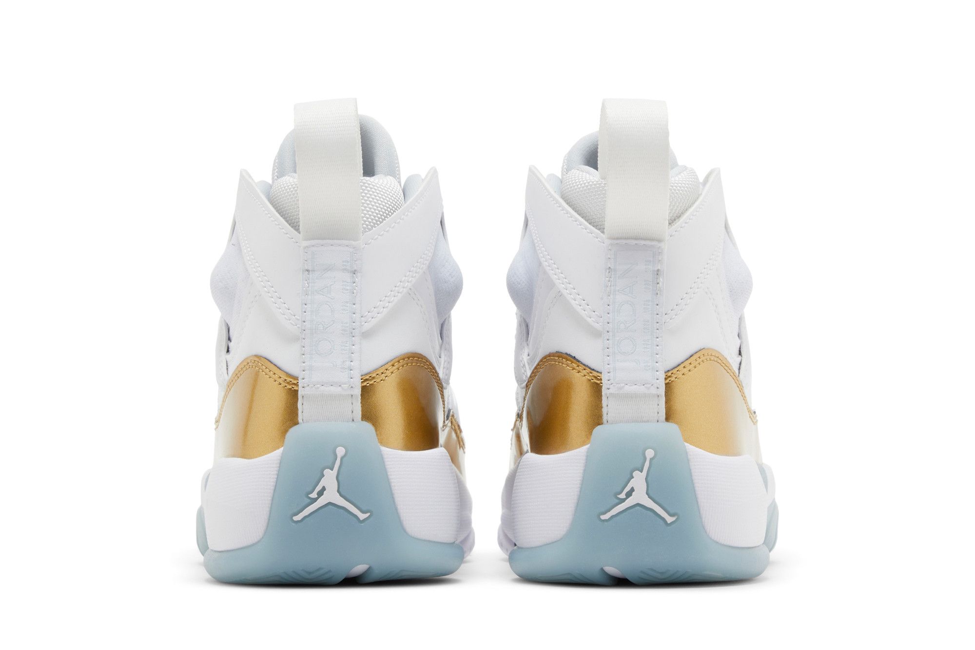 Buy Wmns Jumpman Two Trey White Metallic Gold DR9631 107 GOAT CA