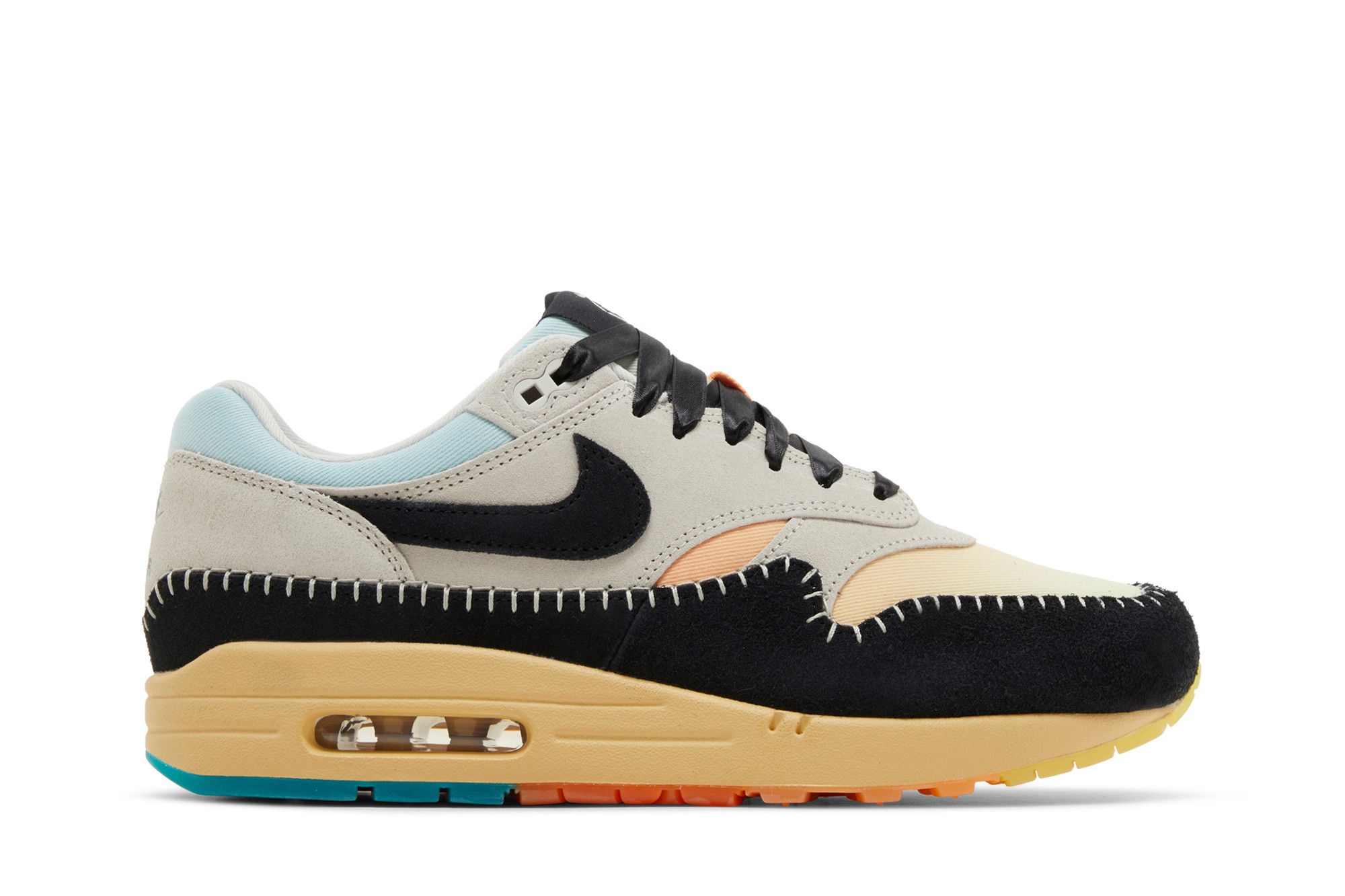 Nike air max 1 desert black green glow hot sale
