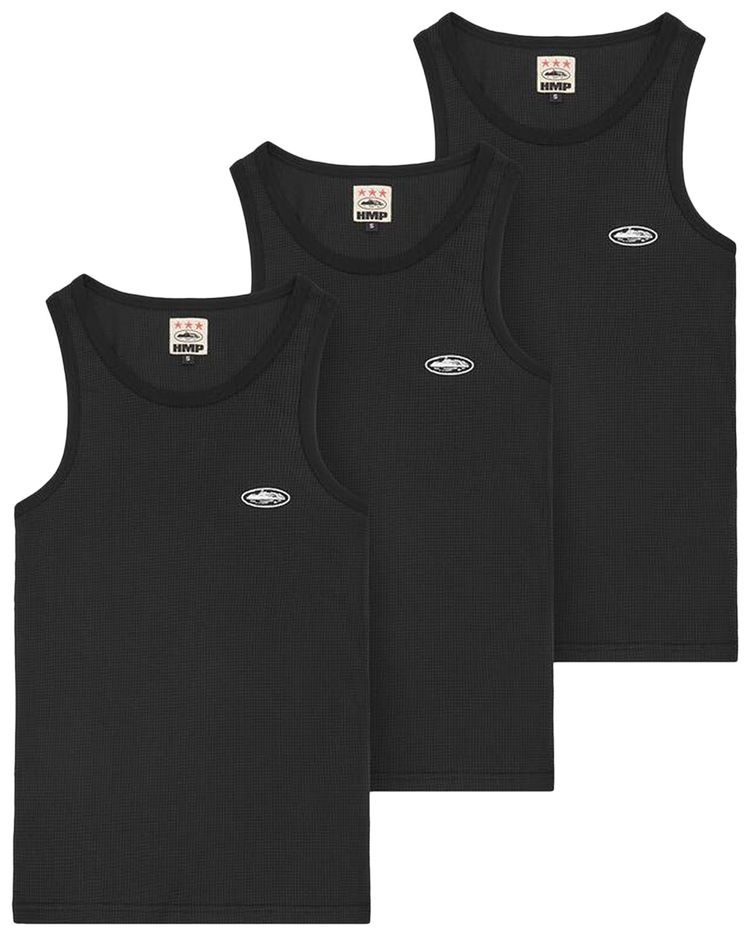 Corteiz HMP Essentials Tank Top 3 Pack Black