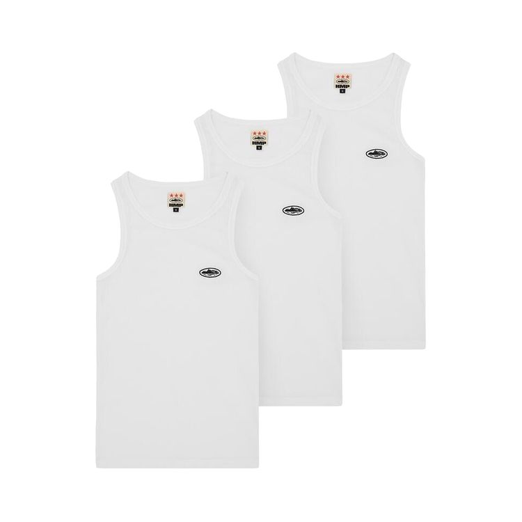 Corteiz HMP Essentials Tank Top 3 Pack White