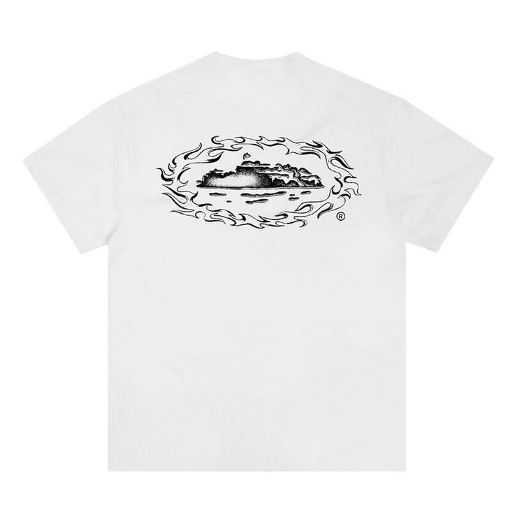 Corteiz Firey Alcatraz Tee New Blank White