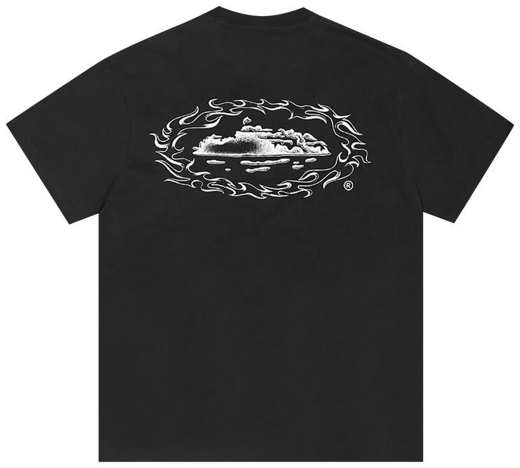 Corteiz Firey Alcatraz Tee New Blank Black