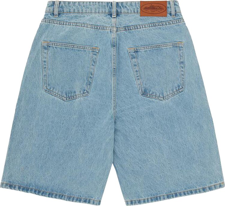 Corteiz Alcatraz Baggy Denim Shorts Stonewash