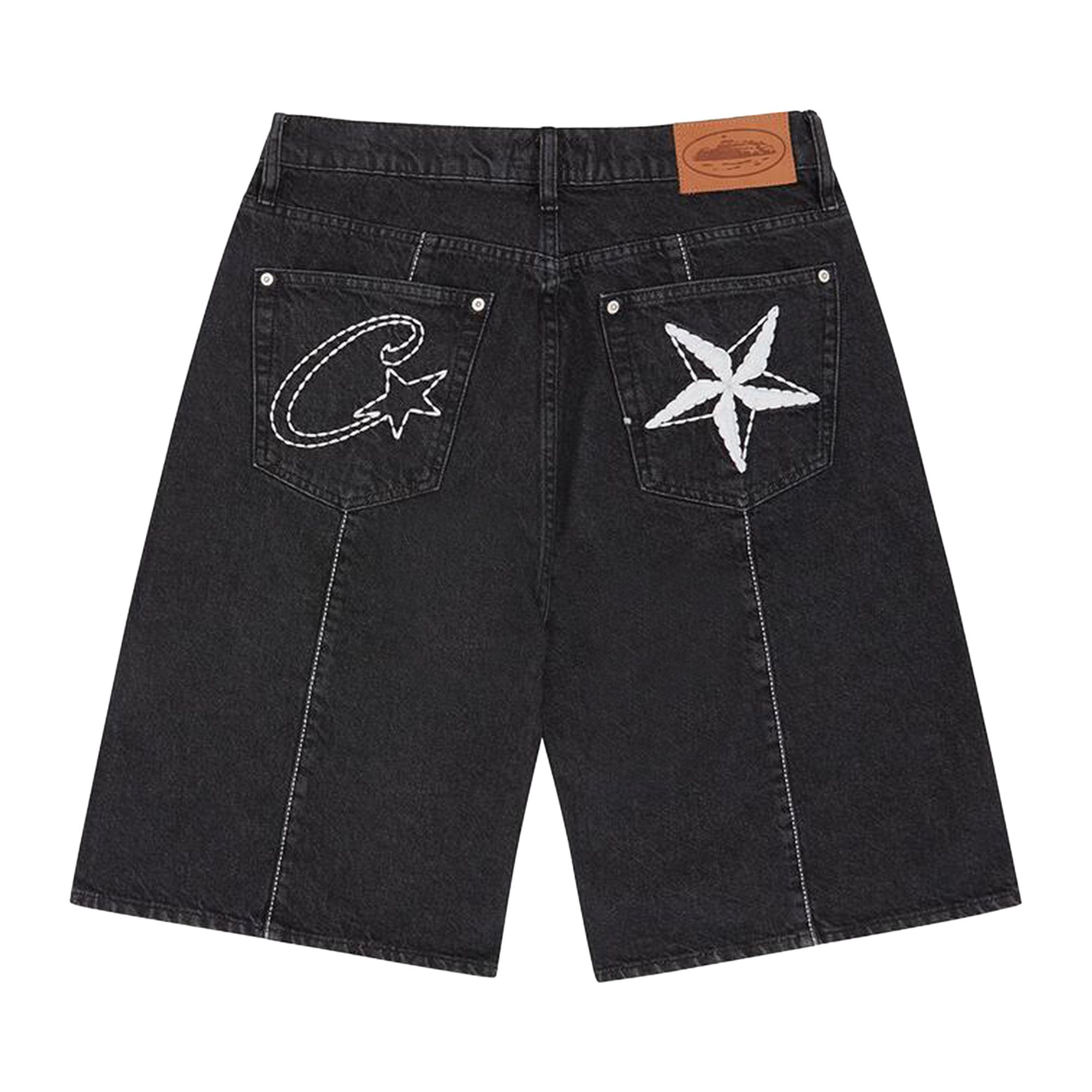 Buy Corteiz C-Star Denim Shorts 'Black' - 7892 1SS240202CSDS BLAC | GOAT