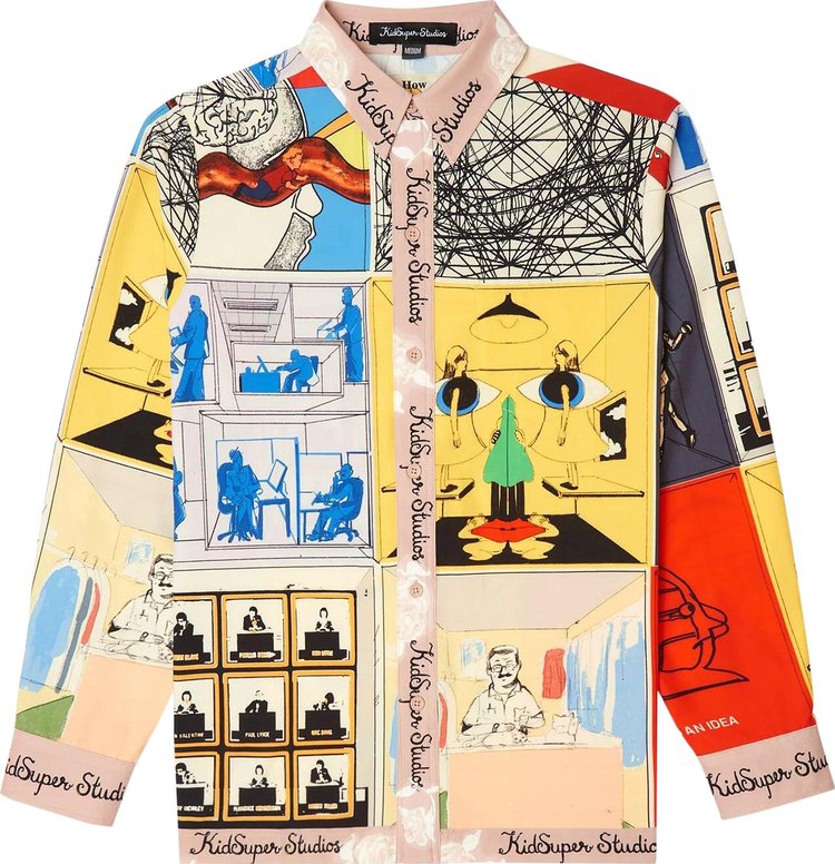 KidSuper Printed Satin Shirt Multicolor