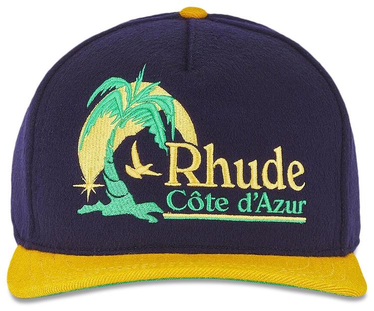 Rhude Azur Coast Cap NavyYellow