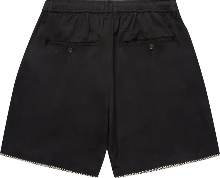 Honor The Gift Blanket Stitch Shorts Black