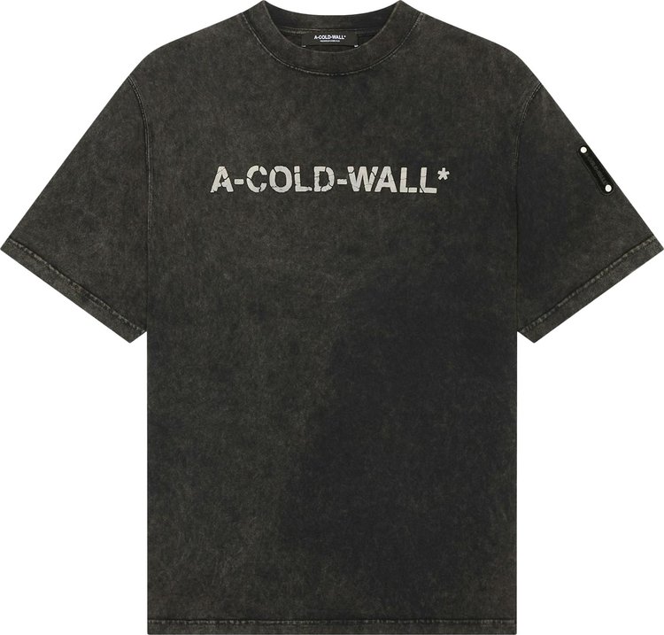 A Cold Wall Overdye Logo T Shirt Onyx