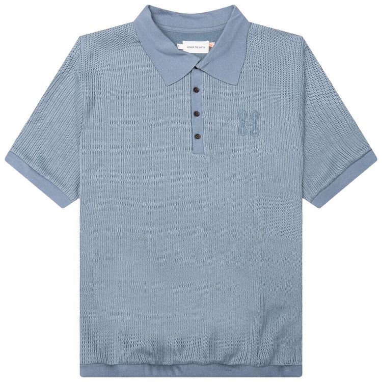 Honor The Gift Knit Polo Shirt Blue
