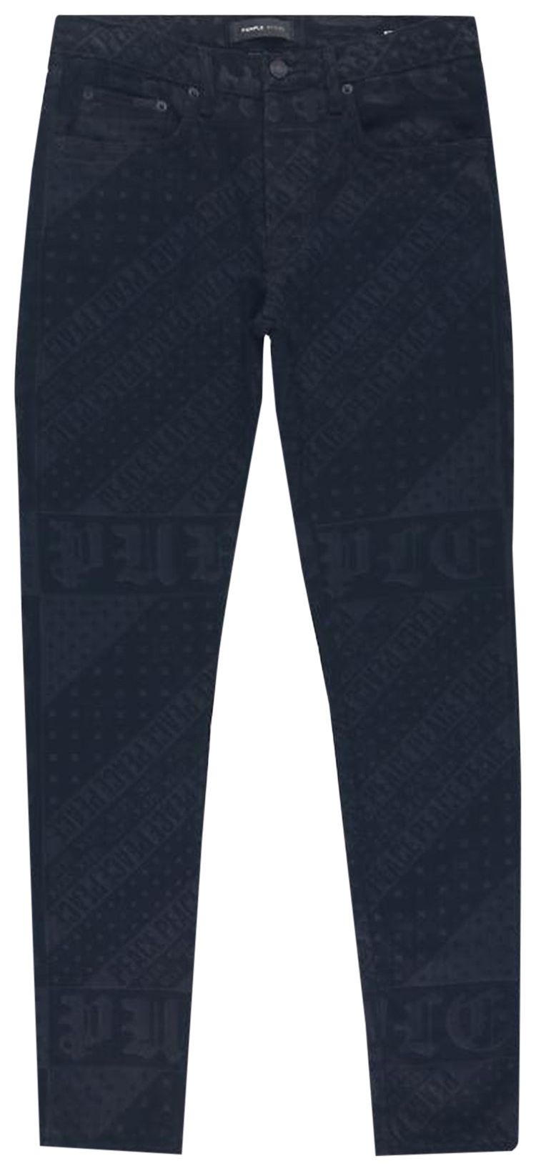 PURPLE BRAND Low Rise Slim Jeans Black