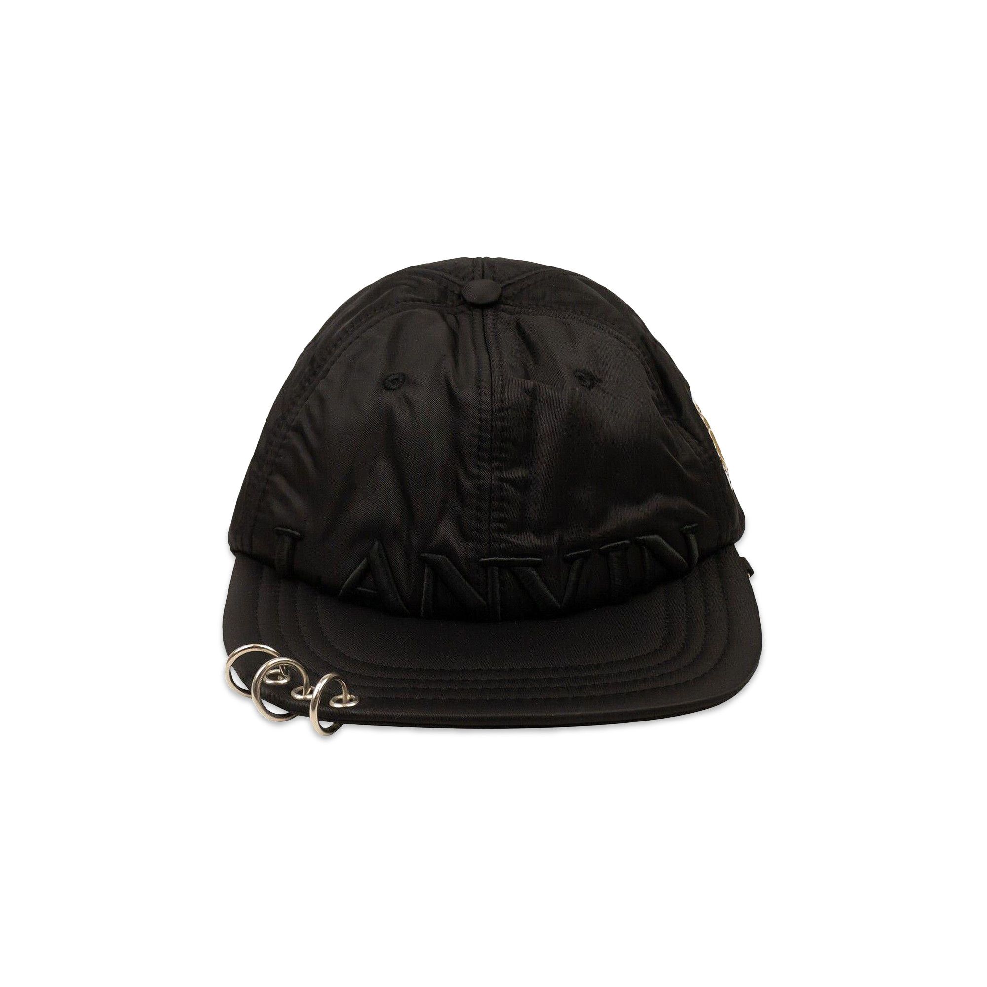 Buy Lanvin Graffiti Logo Embroidered Cap 'Black' - AM HATQ00 NYPR