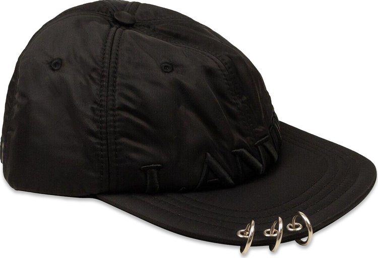 Lanvin Graffiti Logo Embroidered Cap Black