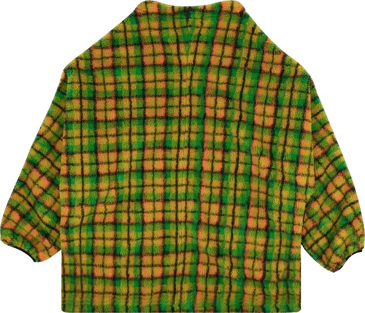 Loewe Check Multi Fleece Anorak Jacket Green