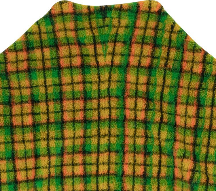 Loewe Check Multi Fleece Anorak Jacket Green