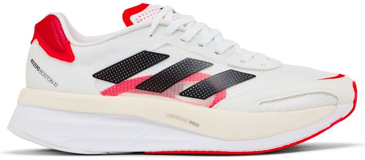 Adidas Wmns Adizero Boston 10 White Solar Red
