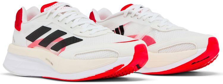 Adidas Wmns Adizero Boston 10 White Solar Red