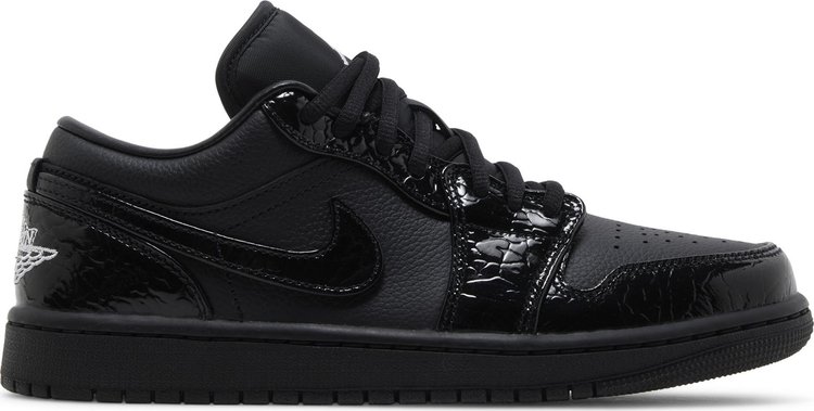 Wmns Air Jordan 1 Low SE Black Croc