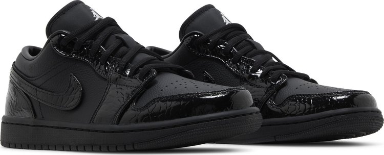 Wmns Air Jordan 1 Low SE Black Croc