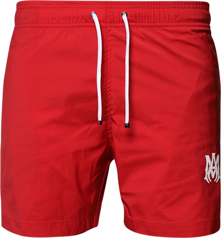 Amiri MA Core Logo Swim Trunk Red