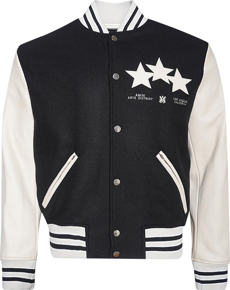 Amiri Stars Varsity Jacket Black