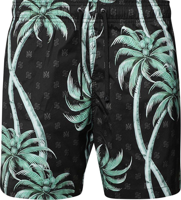 Amiri Palm Swim Trunk Black