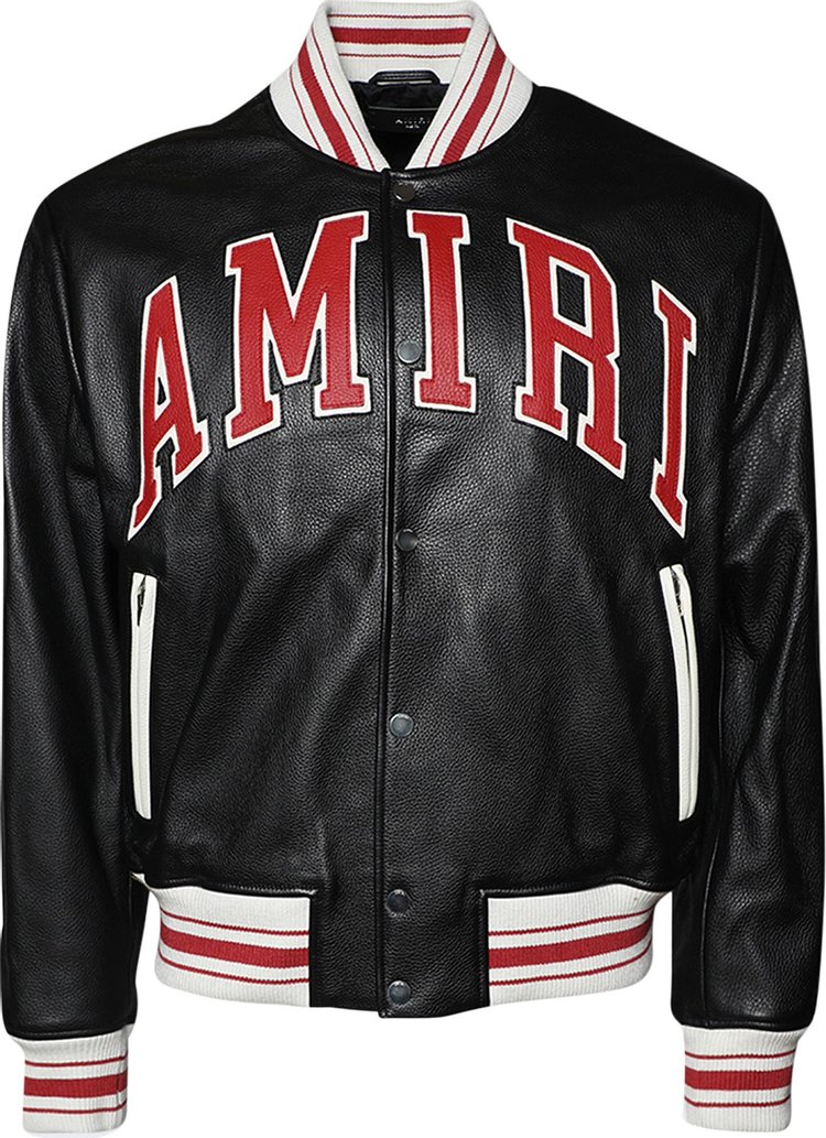 Amiri Leather Bomber Black