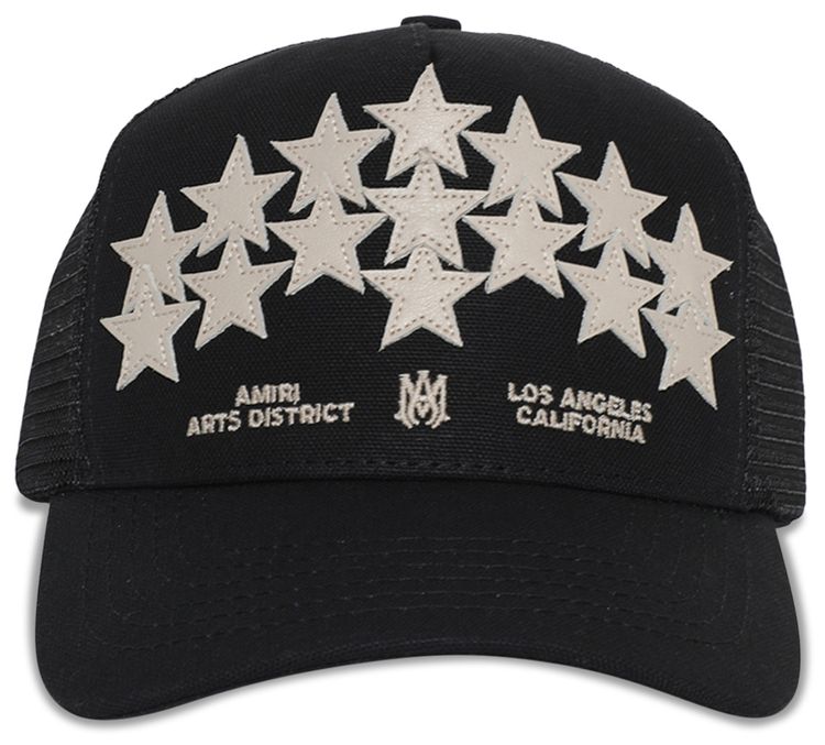 Amiri Stars Trucker Hat Black