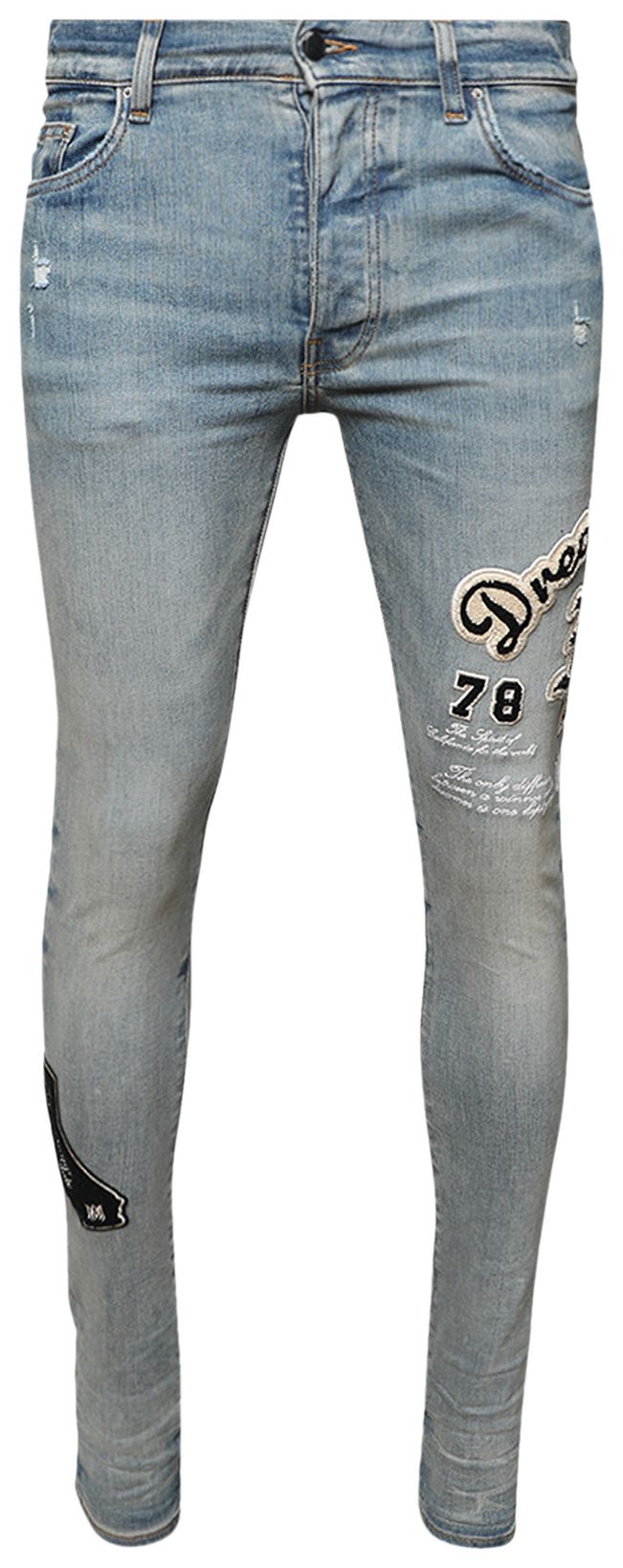 Amiri Dream Team Skinny Jean Clay Indigo