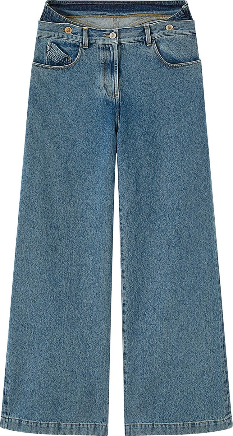 The Attico Denim Pants Light Blue