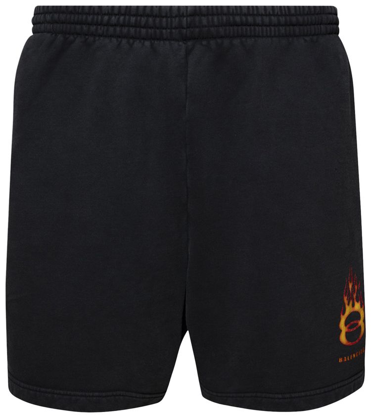 Balenciaga Sweat Shorts Washed Out Black