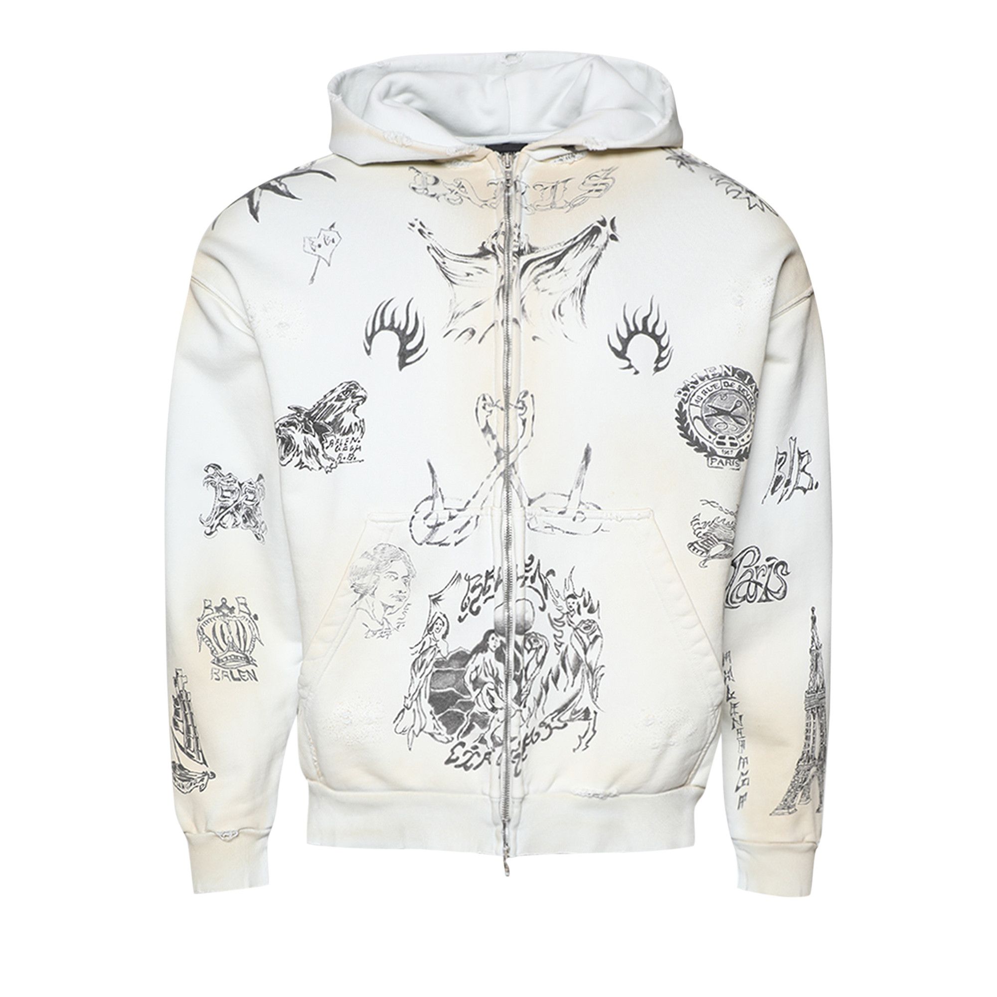Balenciaga off white hoodie online