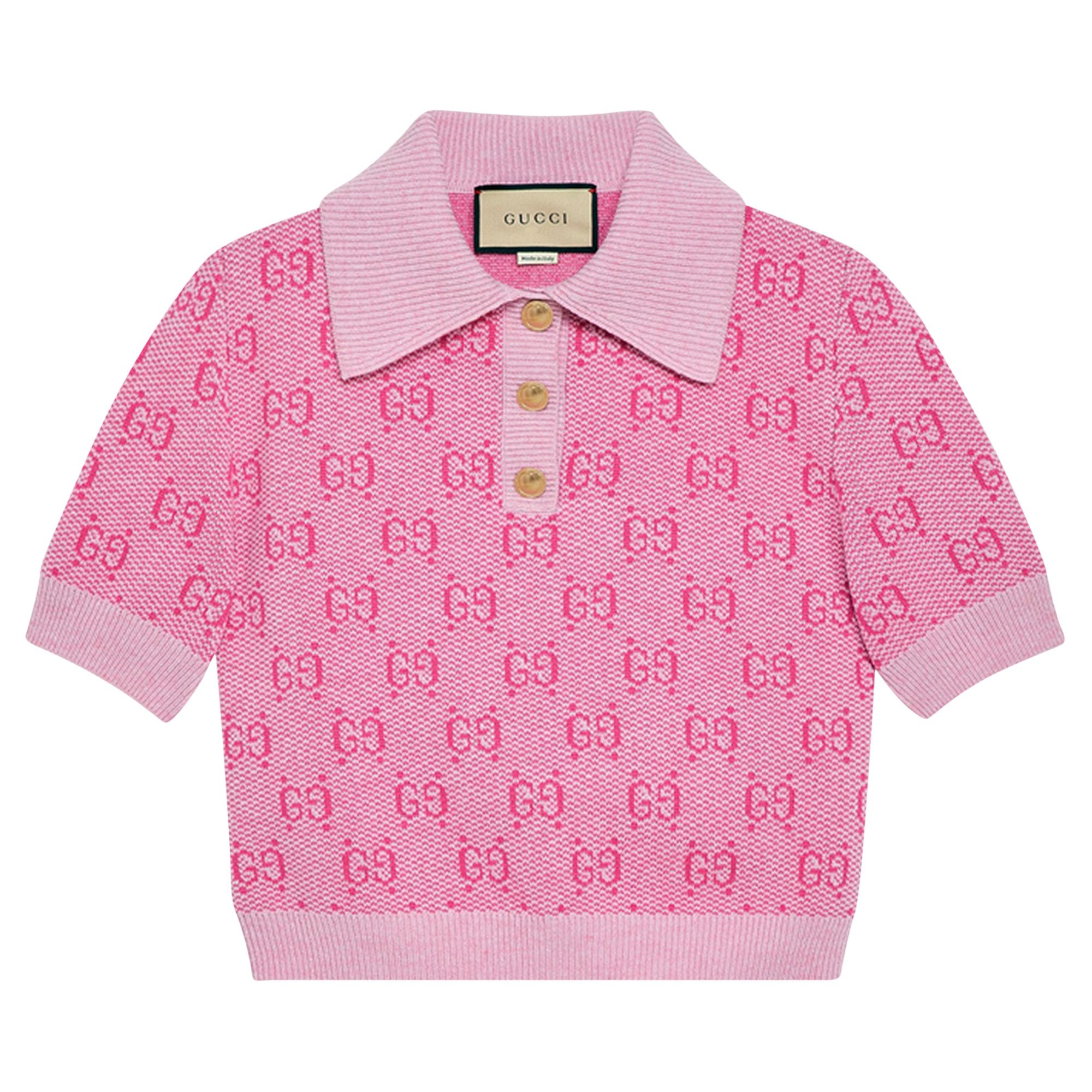 Buy Gucci Jacquard Polo Pink 773631 XKDK5 5152 GOAT UK