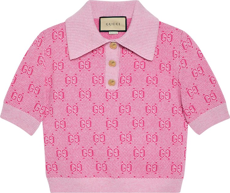 Gucci Jacquard Polo Pink