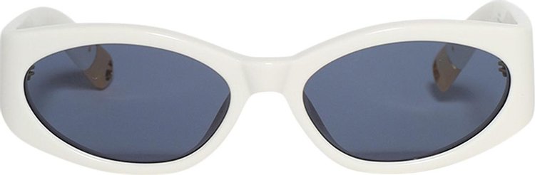 Jacquemus Ovalo Sunglasses WhiteYellow GoldNavy