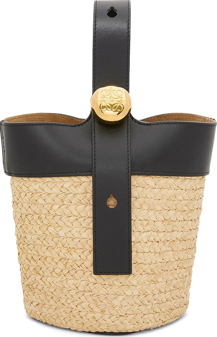 Loewe Pebble Bucket Mini NaturalBlack