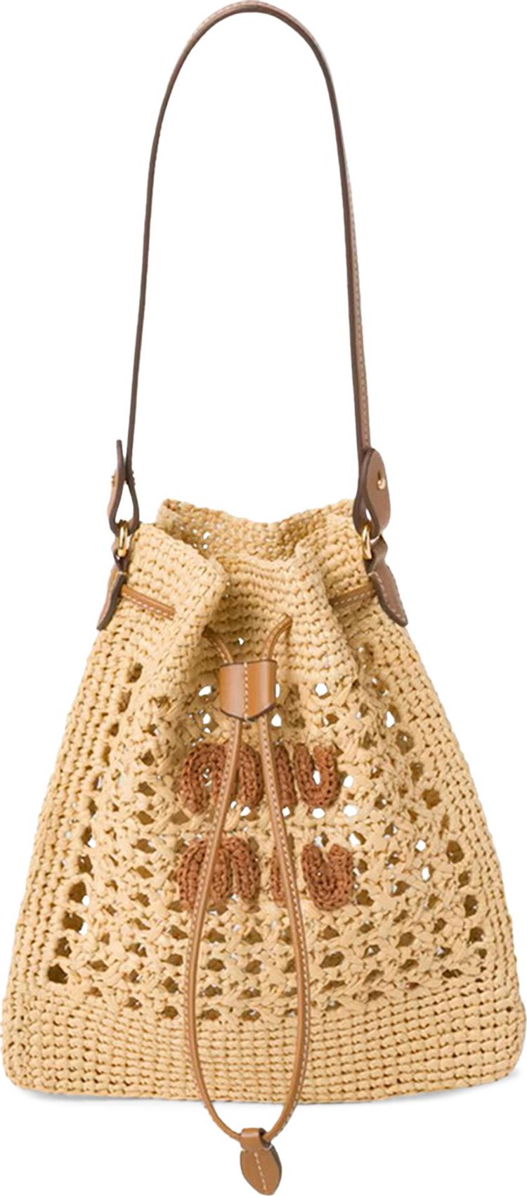 Miu Miu Drawstring Tote Naturale