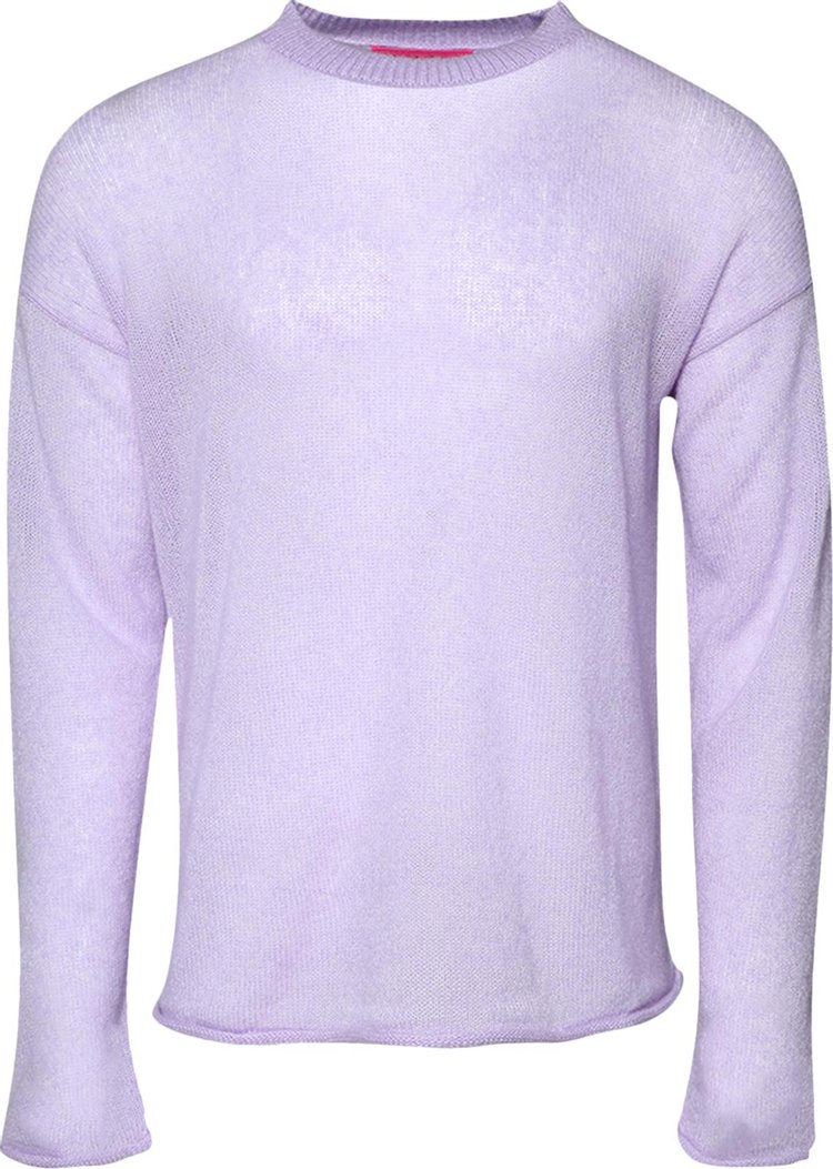 The Elder Statesman Nimbus Slouchy Crew Violet