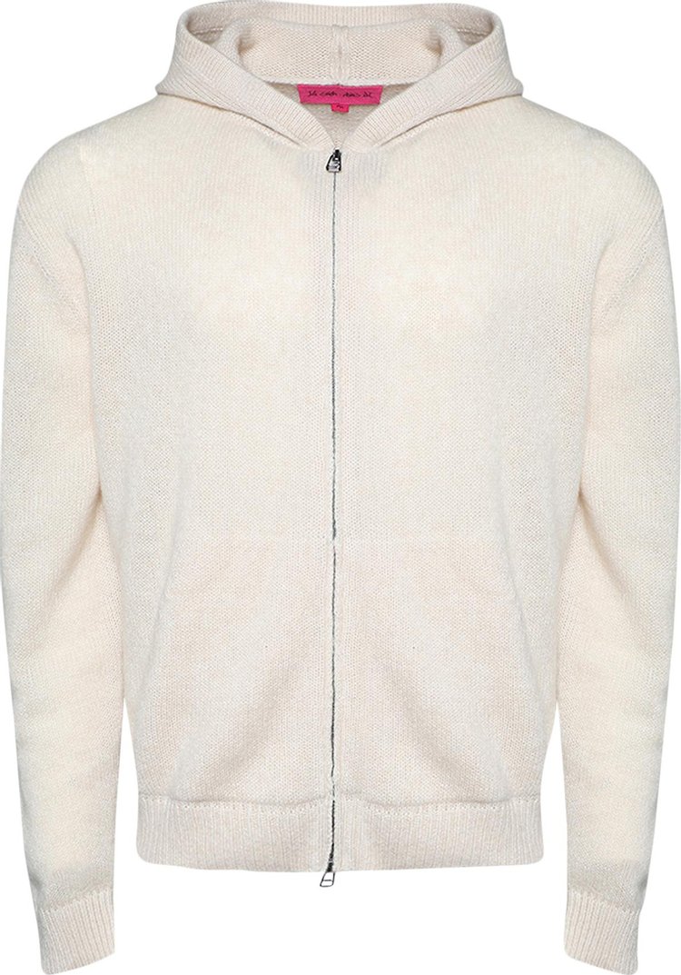 The Elder Statesman Nimbus Zip Hoodie Beige