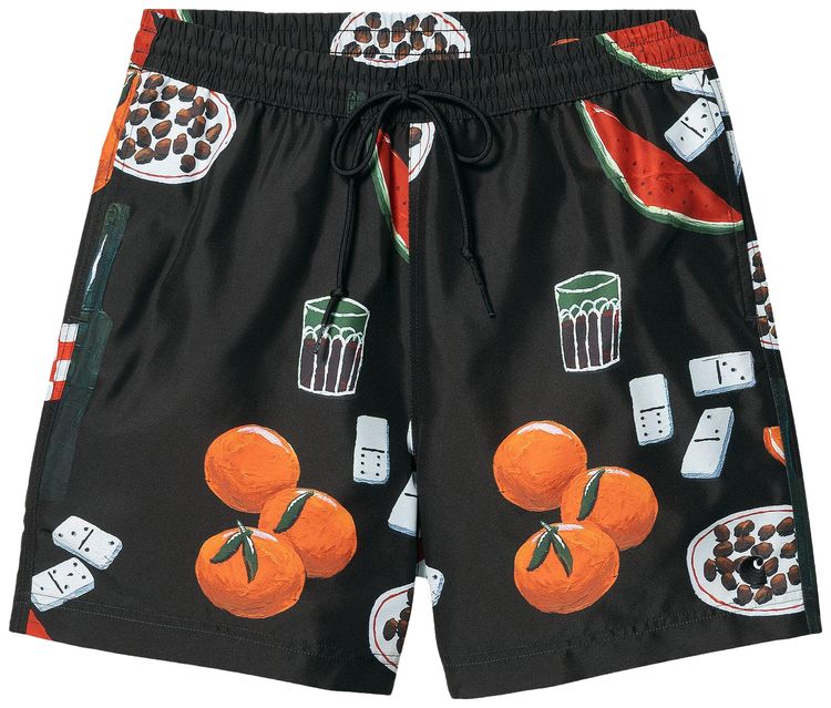 Carhartt WIP Slater Swim Trunks Isis Maria Dinner PrintBlack