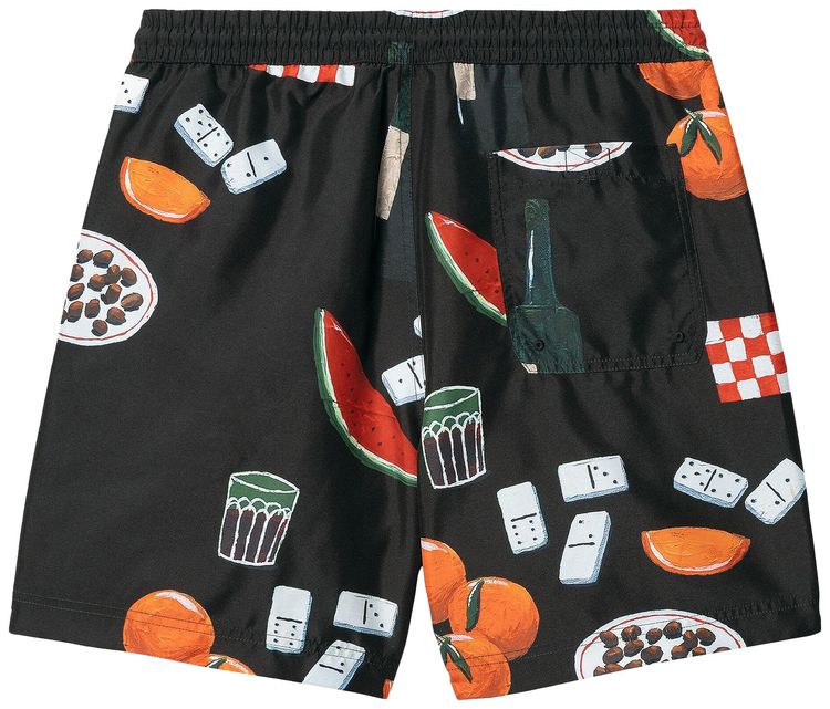 Carhartt WIP Slater Swim Trunks Isis Maria Dinner PrintBlack