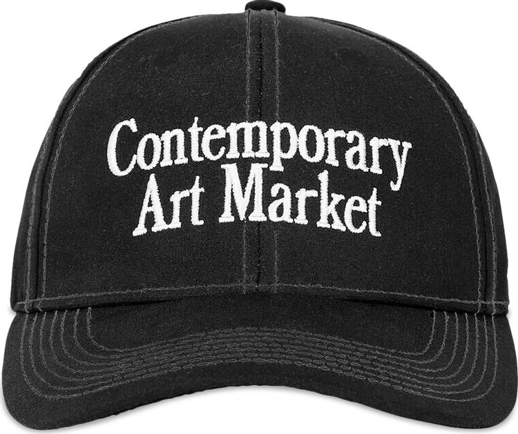 Market Contemporary Art 6 Panel Hat Black