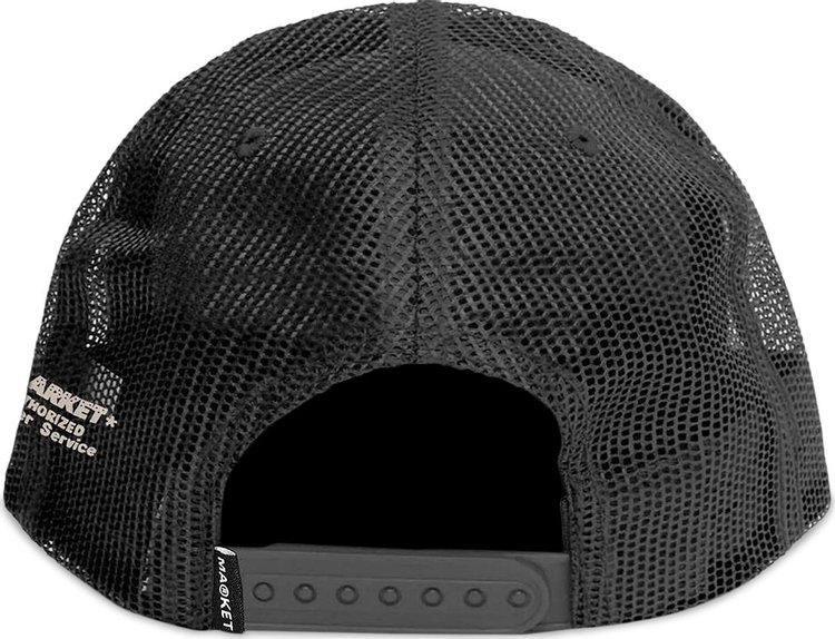 Market Contemporary Art 6 Panel Hat Black