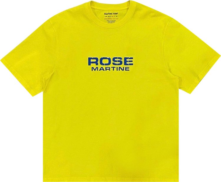 Martine Rose Shrunken T Shirt Acid YellowRose