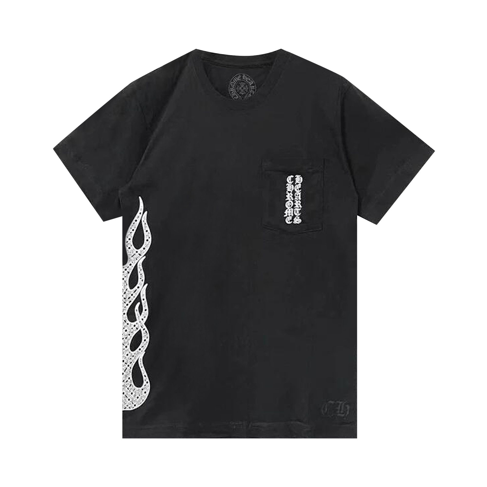Buy Chrome Hearts Side Flame T-Shirt 'Black' - 1383