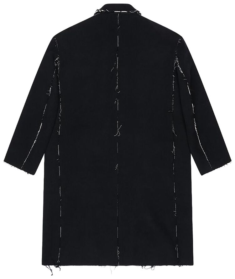 Balenciaga Double Face Check Coat BlackWhite